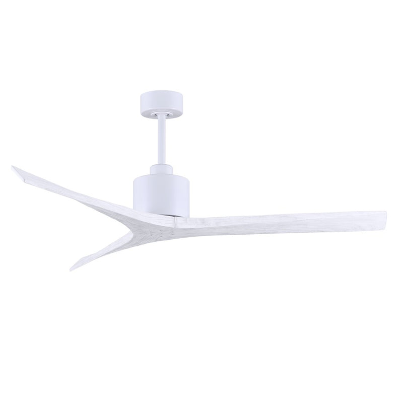 Matthews Fans Mollywood 60in 3-Blade Ceiling Fan | Matte White Solid Wood Blades | Living Room & Bedroom | 60 x 60 x 10 in | Model MW-MWH-MWH-60