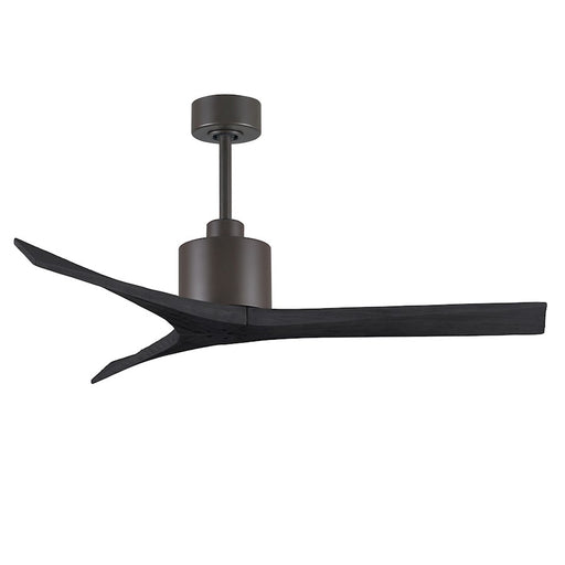 Matthews Fans Mollywood 52in 3-Blade Ceiling Fan | Contemporary Textured Bronze and Matte Black Solid Wood | Living Room | Model MW-TB-BK-52