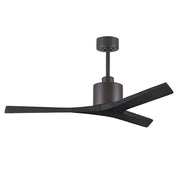 Matthews Fans Mollywood 52in 3-Blade Ceiling Fan | Contemporary Textured Bronze and Matte Black Solid Wood | Living Room | Model MW-TB-BK-52