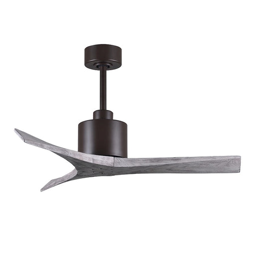 Matthews Fans Mollywood 42in 3-Blade Ceiling Fan | Contemporary Textured Bronze and Barnwood Solid Wood | Bedroom & Office | Model MW-TB-BW-42