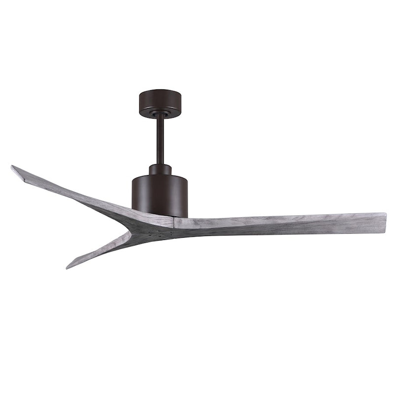 Matthews Fans Mollywood 60in 3-Blade Ceiling Fan | Contemporary Textured Bronze and Barnwood Solid Wood | Living Room & Covered | Model MW-TB-BW-60