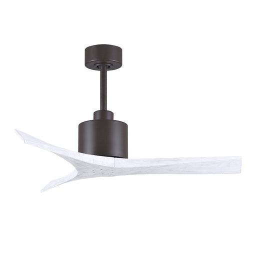 Matthews Fans Mollywood 42in 3-Blade Ceiling Fan | Contemporary Textured Bronze and Matte White Solid Wood | Bedroom & Covered | Model MW-TB-MWH-42