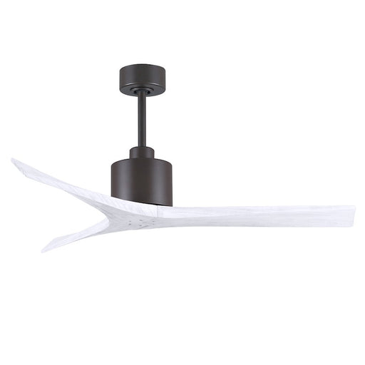 Matthews Fans Mollywood 52in 3-Blade Ceiling Fan | Contemporary Textured Bronze and Matte White Solid Wood | Living Room | Model MW-TB-MWH-52