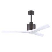 Matthews Fans Mollywood 52in 3-Blade Ceiling Fan | Contemporary Textured Bronze and Matte White Solid Wood | Living Room | Model MW-TB-MWH-52