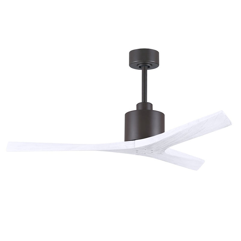Matthews Fans Mollywood 52in 3-Blade Ceiling Fan | Contemporary Textured Bronze and Matte White Solid Wood | Living Room | Model MW-TB-MWH-52