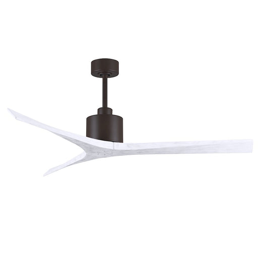 Matthews Fans Mollywood 60in 3-Blade Ceiling Fan | Contemporary Textured Bronze and Matte White Solid Wood | Living Room | Model MW-TB-MWH-60