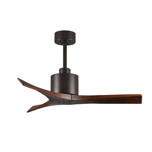 Matthews Fans Mollywood 42in 3-Blade Ceiling Fan | Contemporary Textured Bronze and Walnut Wood Blades | Living Room & Bedroom | Model MW-TB-WA-42