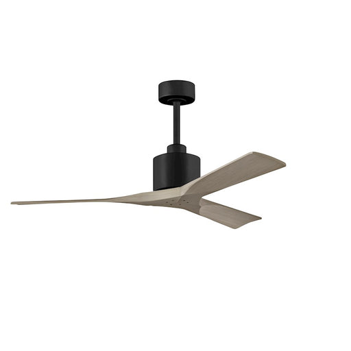Matthews Fans Nan 52in 3-Blade Ceiling Fan | Contemporary Matte Black and Gray Ash Solid Wood | Living Room & Bedroom | Model NK-BK-GA-52