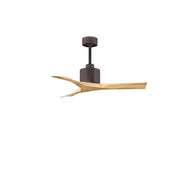 Matthews Fans Nan 42in 3-Blade Ceiling Fan | Contemporary Textured Bronze and Light Maple Solid Wood | Bedroom & Office | Model NK-TB-LM-42