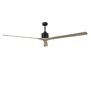 Matthews Fans Nan XL 90in 3-Blade Ceiling Fan | Contemporary Matte Black and Gray Ash Solid Wood Blades | Great Room & Open | Model NKXL-BK-GA-90