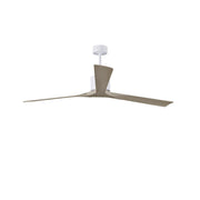 Matthews Fans Nan XL 72in 3-Blade Ceiling Fan | Contemporary Matte White and Gray Ash Solid Wood Blades | Living Room | Model NKXL-MWH-GA-72