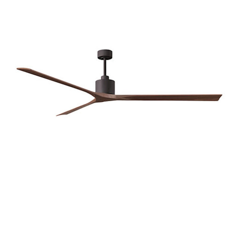 Matthews Fans Nan XL 90in 3-Blade Ceiling Fan | Contemporary Matte White and Gray Ash Solid Wood Blades | Living Room | Model NKXL-MWH-GA-90