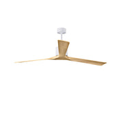 Matthews Fans Nan XL 72in 3-Blade Ceiling Fan | Contemporary Matte White and Light Maple Tone Solid Wood | Living Room | Model NKXL-MWH-LM-72