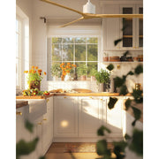 Matthews Fans Nan XL 72in 3-Blade Ceiling Fan | Contemporary Matte White and Light Maple Tone Solid Wood | Living Room | Model NKXL-MWH-LM-72