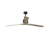 Matthews Fans Nan XL 72in 3-Blade Ceiling Fan | Textured Bronze and Gray Ash Wood Blades | Living Room & Bedroom | Model NKXL-TB-GA-72