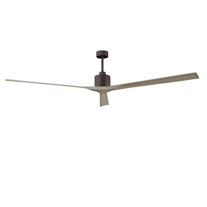 Matthews Fans Nan XL 90in 3-Blade Ceiling Fan | Textured Bronze and Gray Ash Wood Blades | Living Room & Bedroom | Model NKXL-TB-GA-90