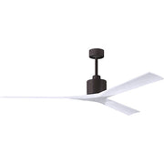 Matthews Fans Nan XL 72in 3-Blade Ceiling Fan | Textured Bronze and Light Maple Wood Blades | Living Room & Bedroom | Model NKXL-TB-LM-72