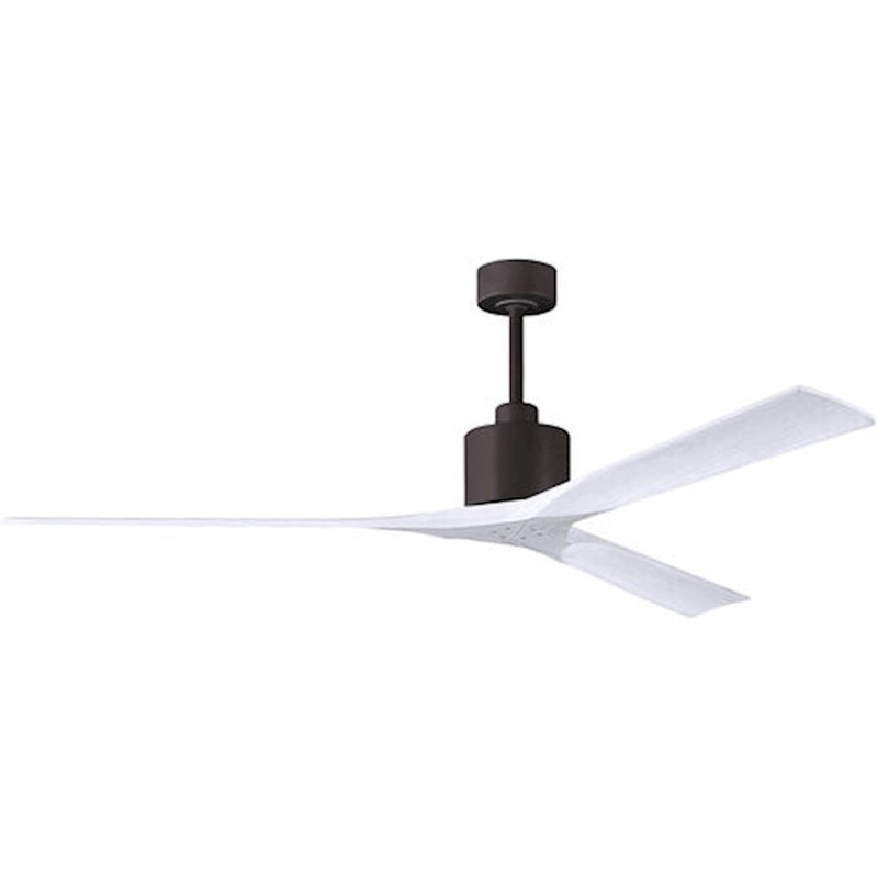 Matthews Fans Nan XL 72in 3-Blade Ceiling Fan | Textured Bronze and Light Maple Wood Blades | Living Room & Bedroom | Model NKXL-TB-LM-72