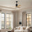 Matthews Fan Patricia-3 52" 3-Blade Ceiling Fan, Matte Black