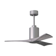 Matthews Fan Patricia 42in 3-Blade Ceiling Fan | Brushed Nickel and Barn Wood | Living Room & Bedroom | 42 x 42 x 12 in | Model PA3-BN-BW-42