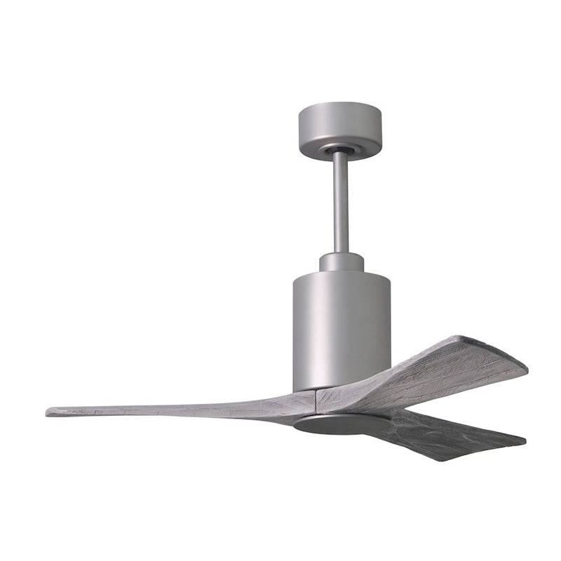 Matthews Fan Patricia 42in 3-Blade Ceiling Fan | Brushed Nickel and Barn Wood | Living Room & Bedroom | 42 x 42 x 12 in | Model PA3-BN-BW-42