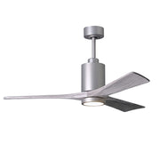 Matthews Fan Patricia 52in 3-Blade Ceiling Fan | Brushed Nickel and Barn Wood Solid Wood Blades | Living Room & Covered Patio | Model PA3-BN-BW-52