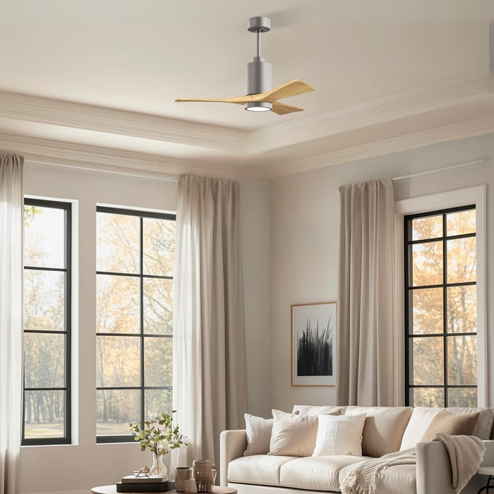 Matthews Fan Patricia-3 42" 3-Blade Ceiling Fan, Brushed Nickel