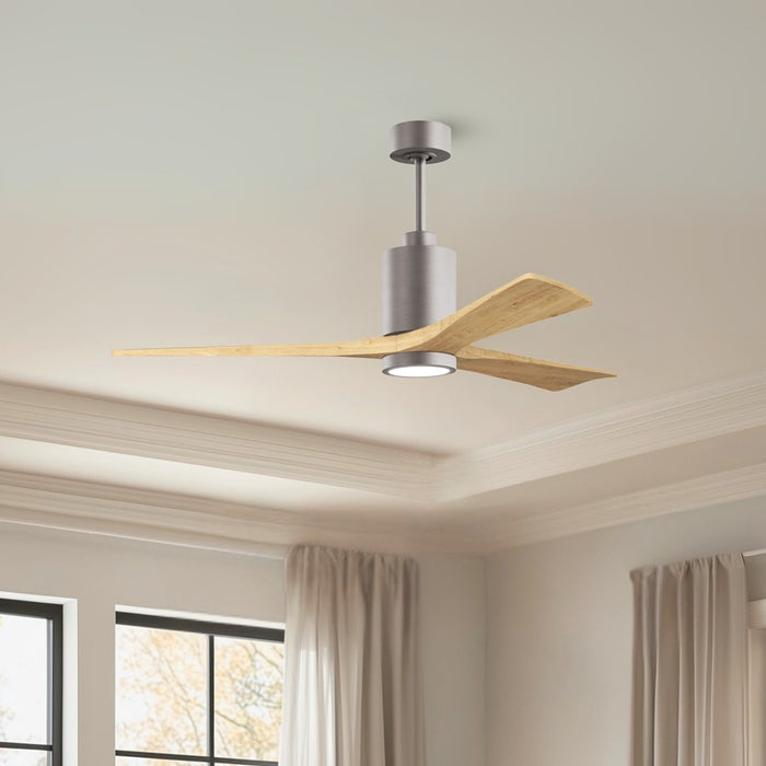 Matthews Fan Patricia-3 60" 3-Blade Ceiling Fan, Brushed Nickel
