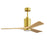 Matthews Fan Patricia-3 52" 3-Blade Ceiling Fan, Brushed Brass