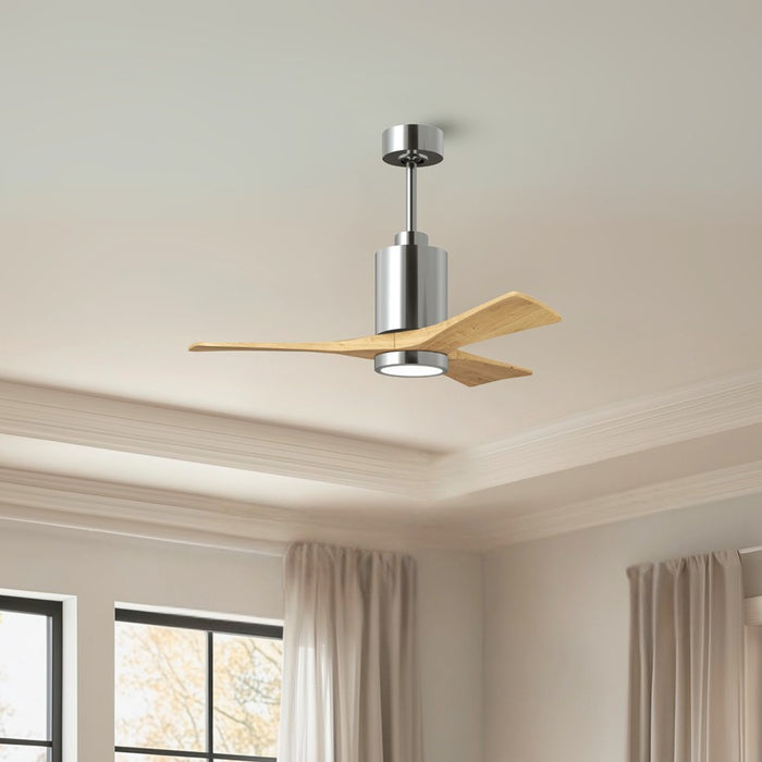 Matthews Fan Patricia-3 42" 3-Blade Ceiling Fan, Polished Chrome