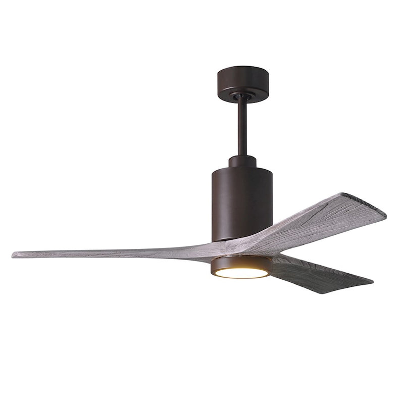 Matthews Fan Patricia 52in 3-Blade Ceiling Fan | Textured Bronze and Barn Wood Solid Wood Blades | Living Room & Covered Patio | Model PA3-TB-BW-52