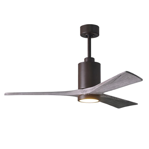 Matthews Fan Patricia 52in 3-Blade Ceiling Fan | Textured Bronze and Barn Wood Solid Wood Blades | Living Room & Covered Patio | Model PA3-TB-BW-52