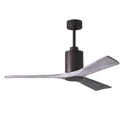 Matthews Fan Patricia 52in 3-Blade Ceiling Fan | Textured Bronze and Barn Wood Solid Wood Blades | Living Room & Covered Patio | Model PA3-TB-BW-52