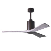 Matthews Fan Patricia 52in 3-Blade Ceiling Fan | Textured Bronze and Barn Wood Solid Wood Blades | Living Room & Covered Patio | Model PA3-TB-BW-52