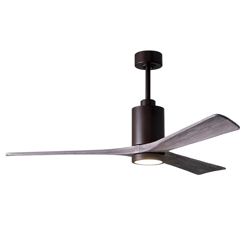 Matthews Fan Patricia 60in 3-Blade Ceiling Fan | Textured Bronze and Barn Wood Solid Wood Blades | Great Room & Covered Patio | Model PA3-TB-BW-60