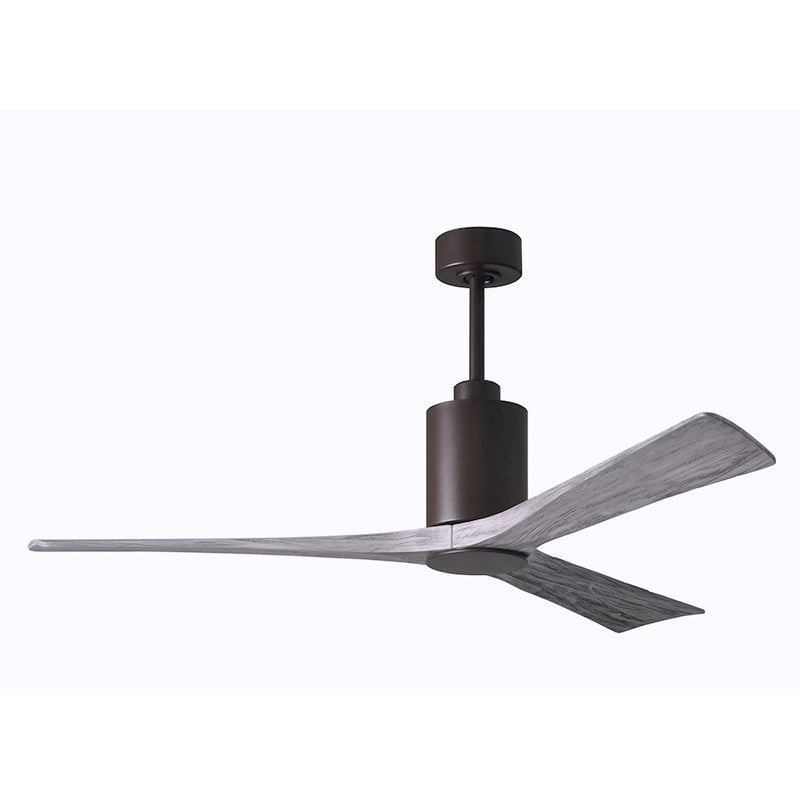 Matthews Fan Patricia 60in 3-Blade Ceiling Fan | Textured Bronze and Barn Wood Solid Wood Blades | Great Room & Covered Patio | Model PA3-TB-BW-60