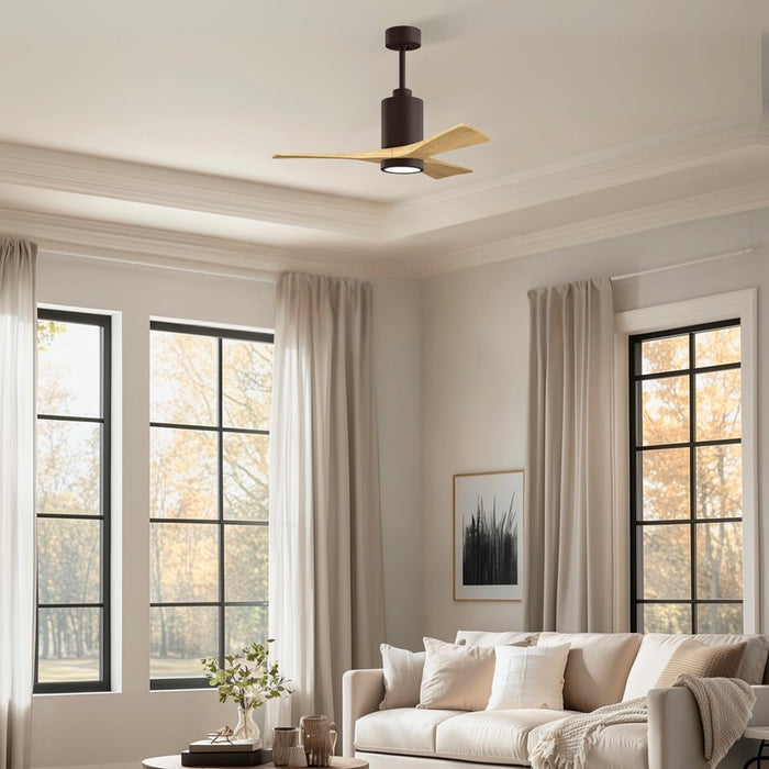 Matthews Fan Patricia-3 42" 3-Blade Ceiling Fan, Textured Bronze