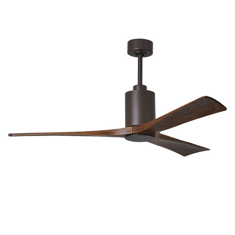 Matthews Fan Patricia 3 60in 3-Blade Ceiling Fan | Textured Bronze and Walnut Tone Wood | Living Room & Bedroom | 60 x 60 x 13 in | Model PA3-TB-WA-60