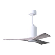 Matthews Fan Patricia 3 42in 3-Blade Ceiling Fan | Gloss White and Barn Wood Tone | Bedroom & Home Office | 42 x 42 x 12 in | Model PA3-WH-BW-42