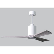 Matthews Fan Patricia 3 52in 3-Blade Ceiling Fan | Gloss White and Barn Wood Tone | Living Room & Bedroom | 52 x 52 x 12 in | Model PA3-WH-BW-52