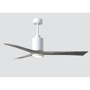 Matthews Fan Patricia 3 60in 3-Blade Ceiling Fan | Gloss White and Barn Wood Tone | Living Room & Bedroom | 60 x 60 x 12 in | Model PA3-WH-BW-60