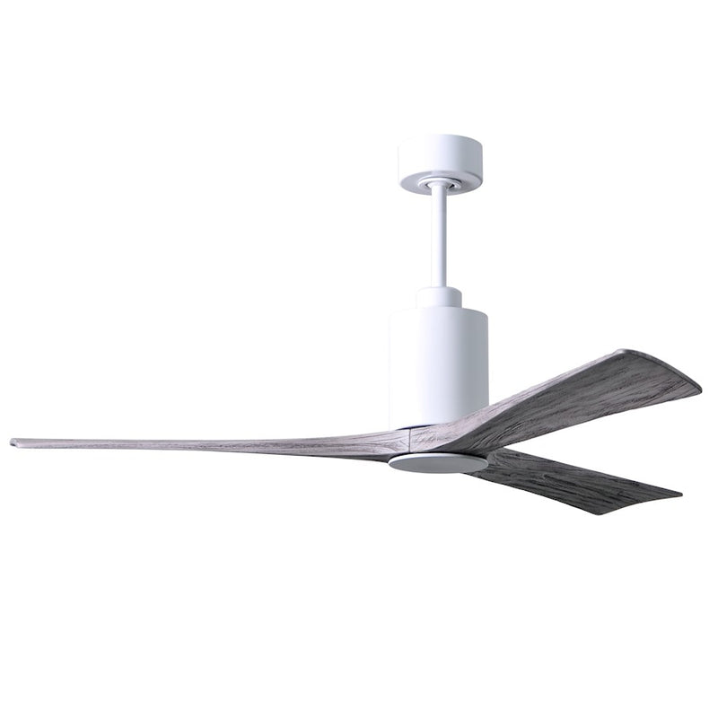 Matthews Fan Patricia 3 60in 3-Blade Ceiling Fan | Gloss White and Barn Wood Tone | Living Room & Bedroom | 60 x 60 x 12 in | Model PA3-WH-BW-60