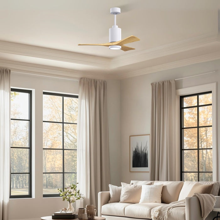 Matthews Fan Patricia-3 42" 3-Blade Ceiling Fan, Gloss White