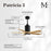 Matthews Fan Patricia-5 42" 5-Blade Ceiling Fan, Matte Black