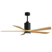 Matthews Fan Patricia-5 60" 5-Blade Ceiling Fan, Matte Black - PA5-BK-LM-60