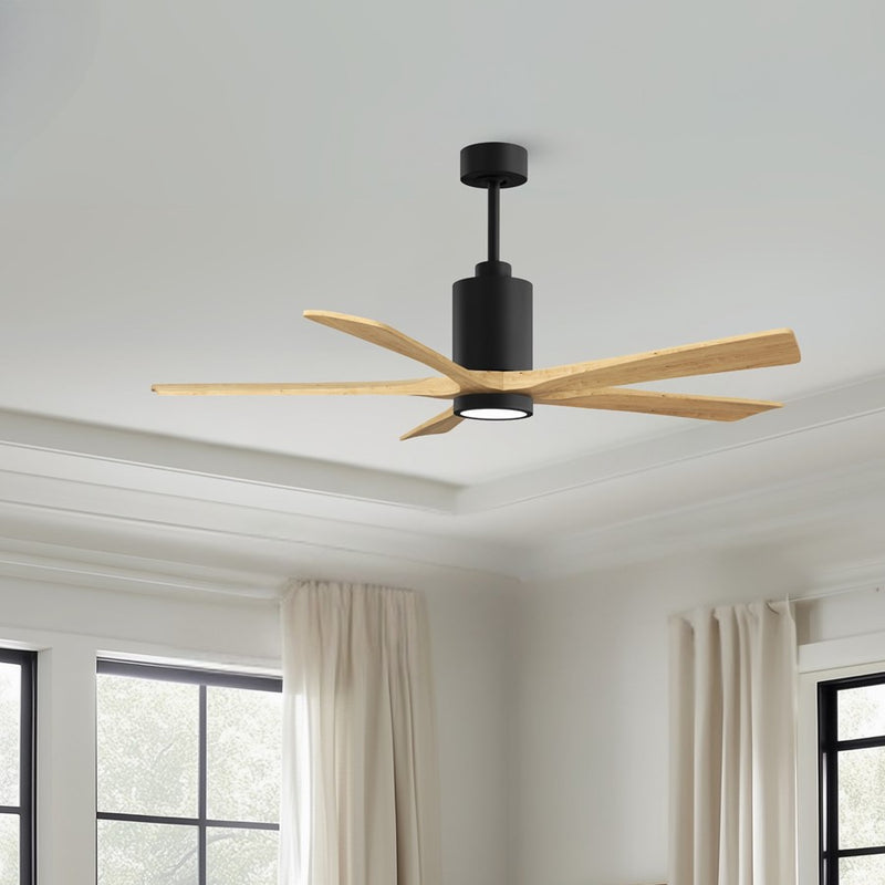 Matthews Fan Patricia-5 60" 5-Blade Ceiling Fan, Matte Black