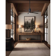 Matthews Fan Patricia 60in 5-Blade Ceiling Fan with Light | Modern Matte Black and Walnut Wood | Living Room & Bedroom | Model PA5-BK-WA-60