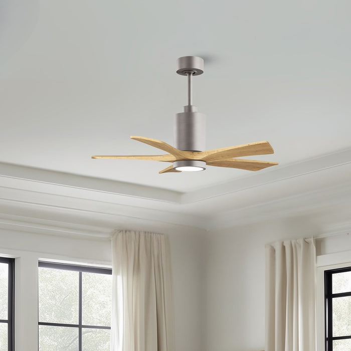 Matthews Fan Patricia-5 42" 5-Blade Ceiling Fan, Brushed Nickel