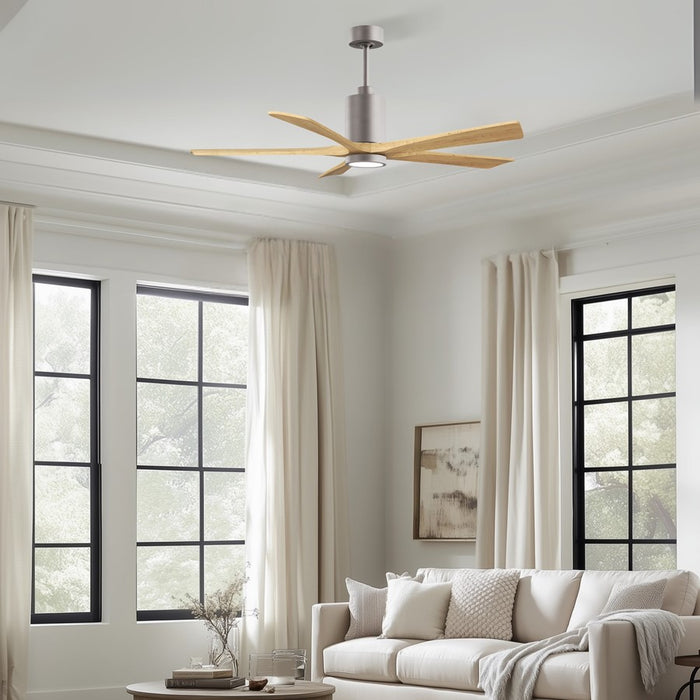 Matthews Fan Patricia-5 60" 5-Blade Ceiling Fan, Brushed Nickel