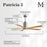 Matthews Fan Patricia-5 60" 5-Blade Ceiling Fan, Brushed Nickel